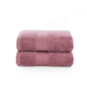Image of Deyongs Bliss Pima 2 Pack Hand Towel - Grape