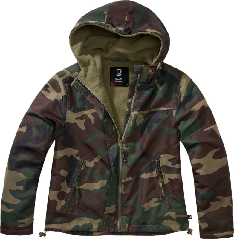 Image of Brandit Womens full-zip hooded waterproof jacket Brandit Vert Female XS