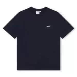 Image of Boss Small Logo T-Shirt Junior Boys - Blue