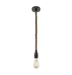 Image of Inlight Napoli E27 Pendant Cord Set Pewter & Natural Rope