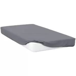 Image of Belledorm 200 Thread Count Egyptian Cotton Fitted Sheet (Kingsize) (Slate) - Slate