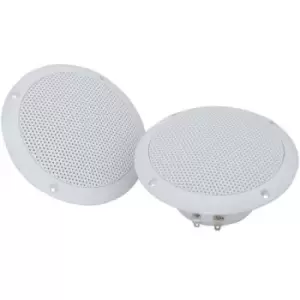 image of Pair Waterproof Ceiling Speakers 80W 4ohm 5" Kitchen Bathroom Water Resistant