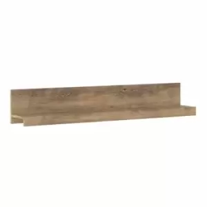 Image of Rapallo 135cm Wide Wall Shelf In Chestnut And Matera Grey