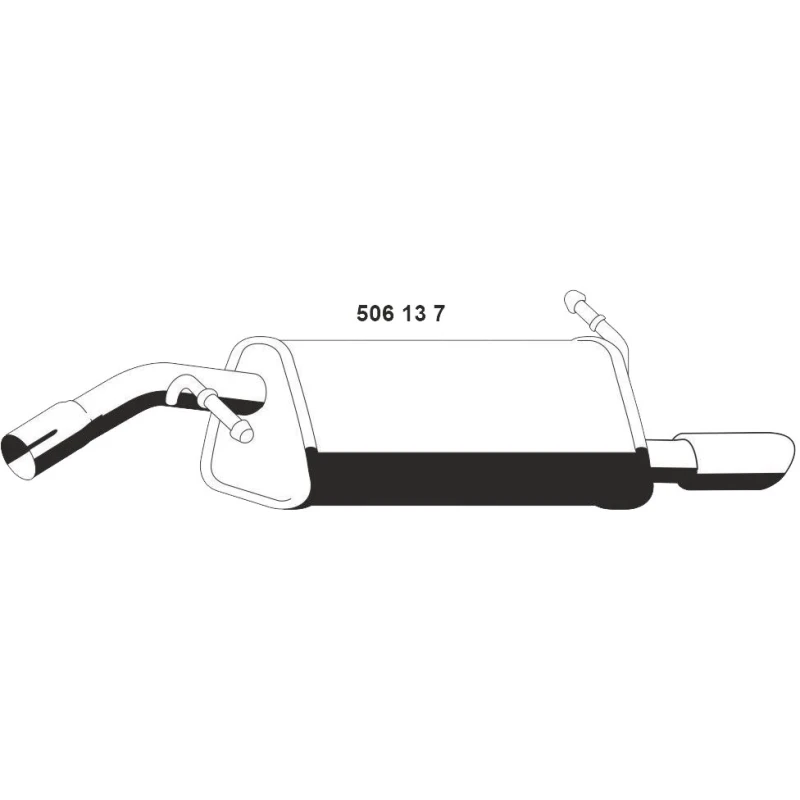 Image of ERNST 506137 Rear silencer with exhaust tip End Silencer (3437)