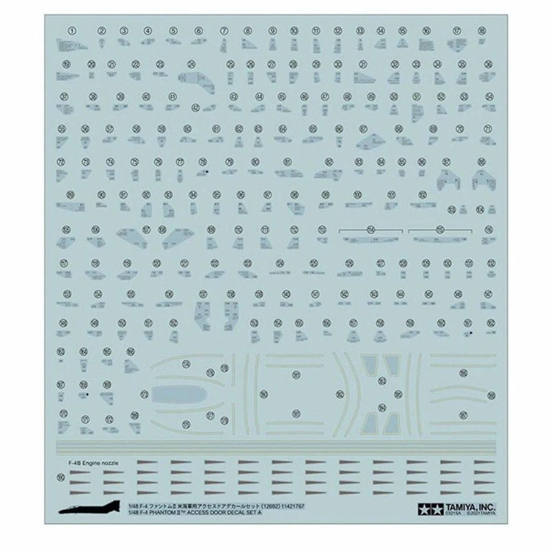 Image of Tamiya F 3 Door Decal Set A For Phantom Multi unisex