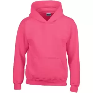 Image of Gildan Heavy Blend Childrens Unisex Hooded Sweatshirt Top / Hoodie (S) (Heliconia)
