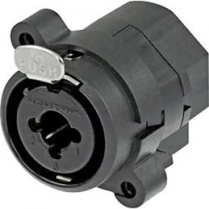 Image of XLR connector Sleeve socket straight pins Number of pins 3 Black Neutrik NCJ9FI S