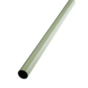 Image of Wickes Interior Wardrobe Rail - 25mm x 1.8m Brushed Nickel