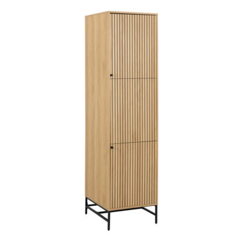 Image of Furniture To Go Albany Wardrobe 2 Doors In Oak/black Legs