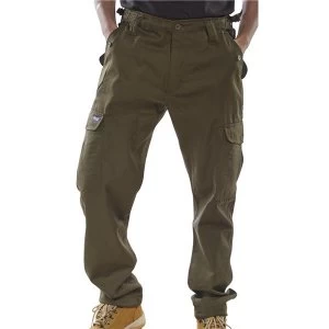 image of Click Workwear Combat Trousers Polycotton Olive Green 30 Ref PCCTO30