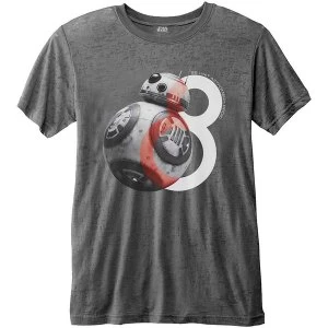 Image of Star Wars - Episode VIII BB-8 Big Eight Unisex Large T-Shirt - Grey