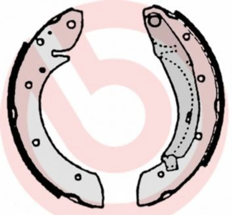 Image of BREMBO Brake Shoe Set BREMBO S 61 522