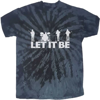 Image of The Beatles - Let It Be Silhouette Unisex Large T-Shirt - Black