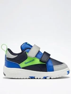 Image of Reebok Weebok Clasp Low Shoes, Blue/Green, Size 6.5 Younger