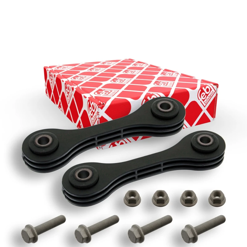 Image of FEBI BILSTEIN 45785 Anti-roll Bar Stabiliser Kit Front Axle, with bolts/screws Plastic Anti-roll Bar Stabiliser Kit (2067)