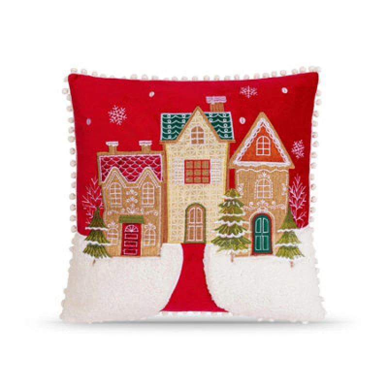 Image of Luxury Living Christmas Gingerbread House Cushion