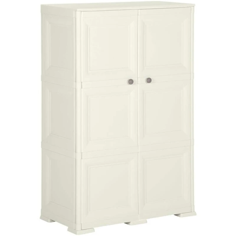 Image of VIDAXL Plastic Cabinet 79x43x125cm Wood Design Vanilla Ice Vidaxl 8720286831441