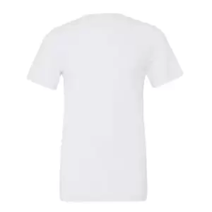 image of Canvas Triblend Crew Neck T-Shirt / Mens Short Sleeve T-Shirt (2XL) (Solid White Triblend)