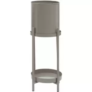 image of Premier Housewares - Asher Two Tier Grey Plant Stand