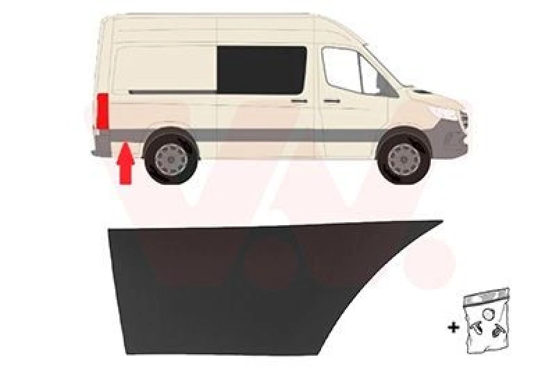 Image of VAN WEZEL Trim / Protective Strip, sidewall VAN WEZEL 2973428