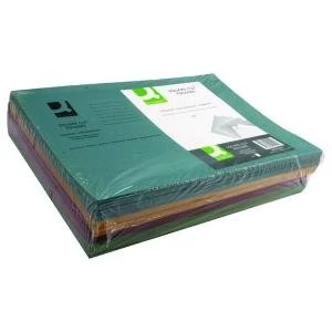 Image of Q-Connect Square Cut Folder Mediumweight 250gsm Foolscap Assorted Pack