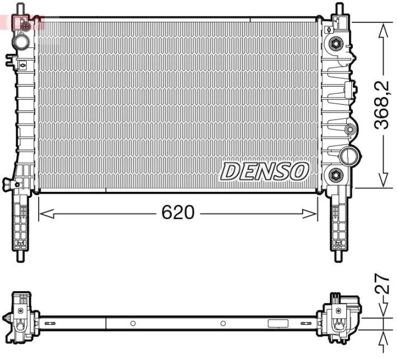 Image of DENSO Engine radiator DENSO DRM20119