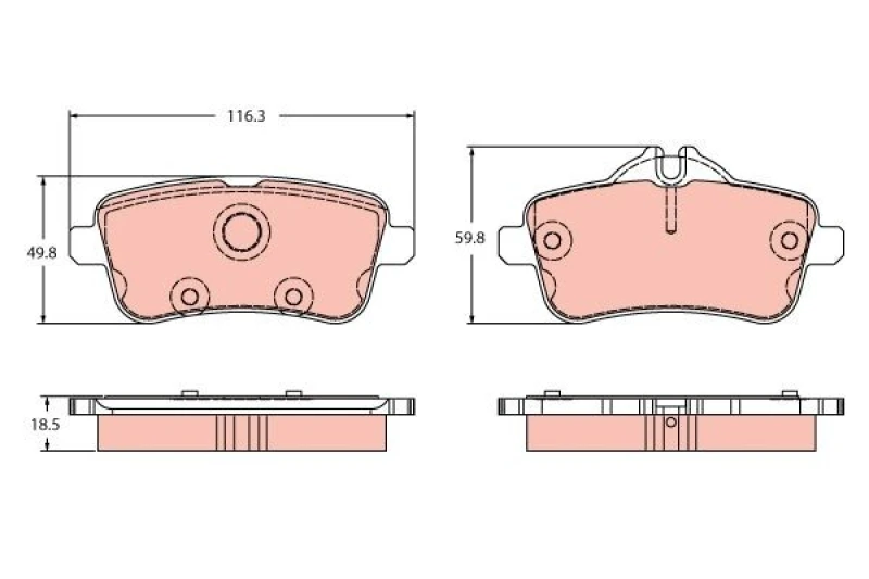 Image of Brake pad set TRW GDB2391