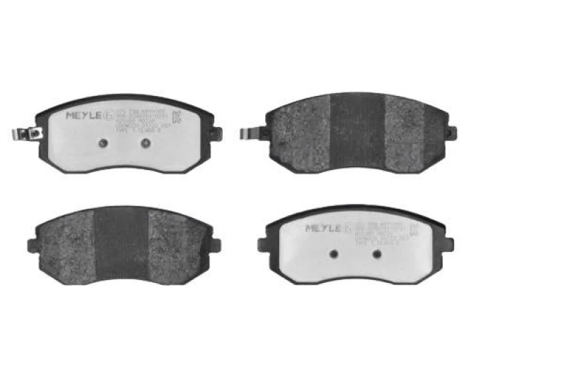 Image of MEYLE 025 238 6517/PD Brake pad set Front Axle, with acoustic wear warning, MEYLE-PD Quality, with anti-squeak plate Brake Pad Set,disc brake (402)