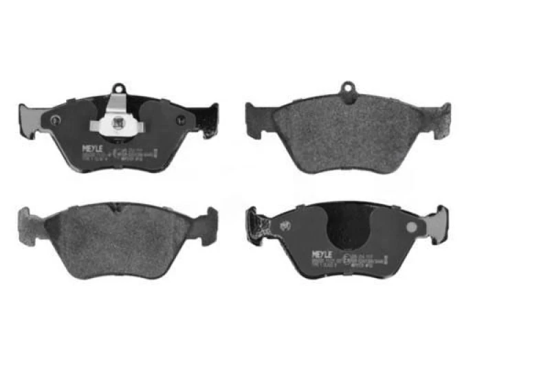 Image of MEYLE 025 214 1117 Brake pad set Front Axle, prepared for wear warning indicator, Original Quality, with anti-squeak plate Brake Pad Set,disc brake (