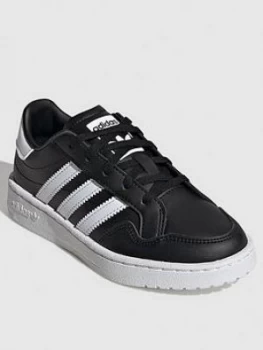 Image of Adidas Originals Team Court Childrens Trainers - Black/White