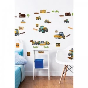 image of Walltastic My First JCB Muddy Friends Wall Stickers