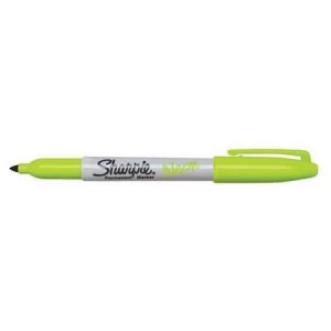 image of Sharpie Neon Permanent Marker Green Pack of 12