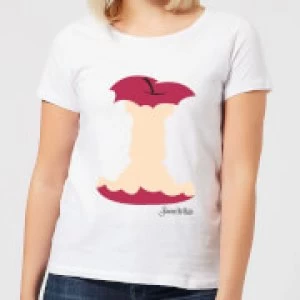 Image of Disney Princess Colour Silhouette Snow White Apple Womens T-Shirt - White