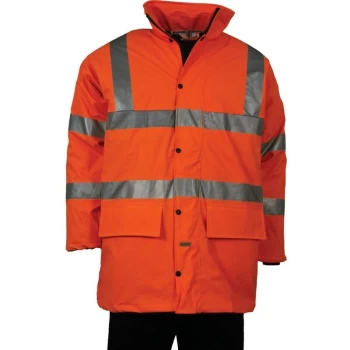 Image of Hi-vis Large Orange Breathable Coat CL3 - Tuffsafe