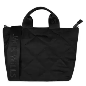 image of Jack Wills Quilted Tote Bag - Black