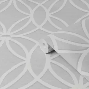 Image of Next Luxe Eclipse Grey Smooth Wallpaper