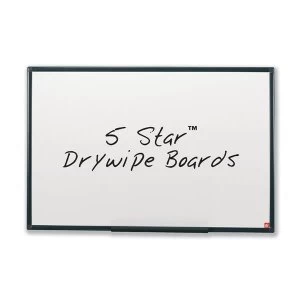 image of 5 Star Office Drywipe Non Magnetic Board with Fixing Kit and Detachable Pen Tray W600 x H450mm