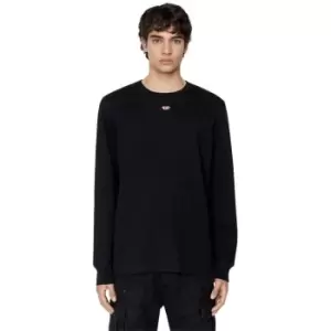 image of Diesel Long Sleeve T-Shirt Mens - Black