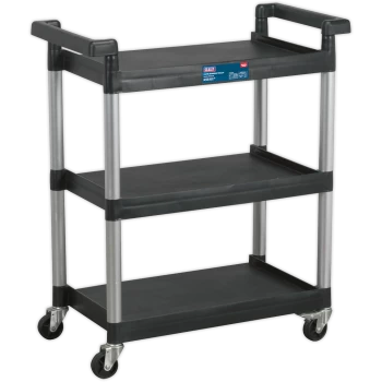 image of Sealey 3 Level Shelf Black / Silver