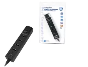 Image of LogiLink USB 2.0 7-Port Hub with On/Off Switch 480 Mbit/s