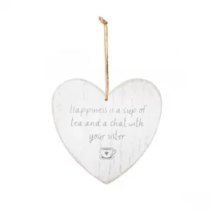 Image of Sass & Belle Happiness is a Cup of Tea and Chat with Your Sister Plaque