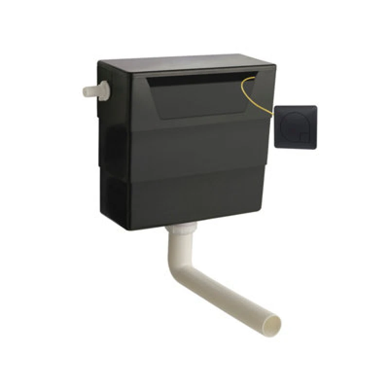 Image of Balterley Water Saving Dual Flush Side Inlet Flush Plate Matt Black Black
