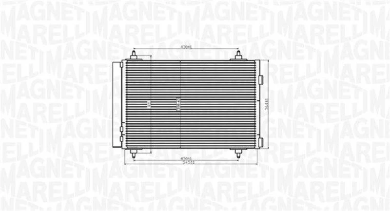Image of MAGNETI MARELLI Air conditioning condenser MAGNETI MARELLI 350203916000