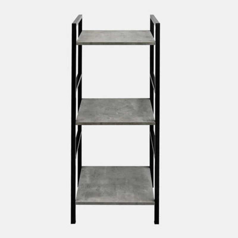Image of OHS OHS Shelving Unit 3 Tier Living Room Storage Organiser Modern Wire Home Decor Office in Light Grey Light Grey One Size Unisex 5027434215256