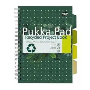 image of Pukka Recycled Project Book B5 Wirebound 200 Pages Recycled Card Cover