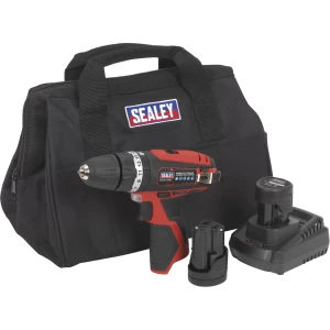 image of Sealey CP1201 12v Cordless Combi Drill 2 x 1.5ah Li-ion Charger Bag