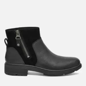 Image of UGG Womens Harrison Zip Waterproof Leather Ankle Boots - Black - UK 3