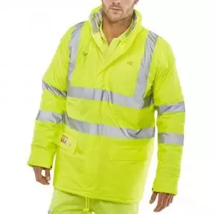 Image of Beeswift Fire Retardant Anti-Static Padded Jacket Saturn Yellow 4XL