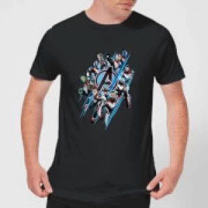 image of Avengers: Endgame Logo Team Mens T-Shirt - Black - M