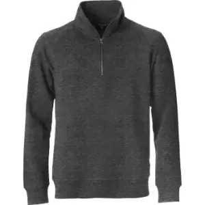 Image of Clique Unisex Adult Classic Melange Half Zip Sweatshirt (S) (Anthracite)